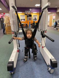 Toddler in physical therapy