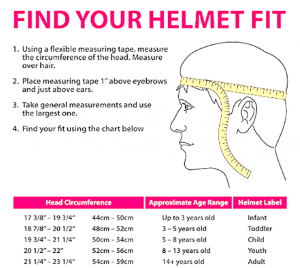 Bike Helmet Sizing Chart