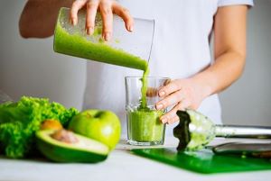Green juice and ingredients