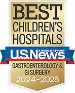 US News Best Children's Hospital Badge Gastroenterology