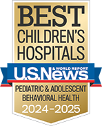 US News Best Children's Hospital Badge Pediatric & Adolescent Behavioral Health