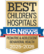 US News Best Children's Hospital Badge Pediatric & Adolescent Behavioral Health