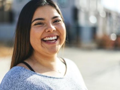 Smiling teen girl