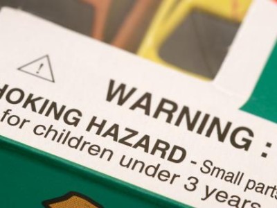 Warning label on toy