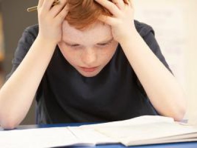 Child frustrated with homework