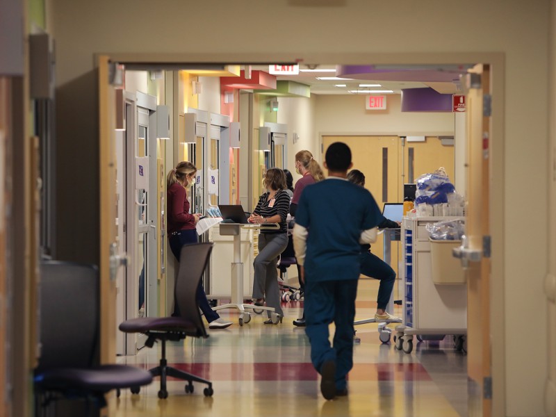 health care workers in hospital