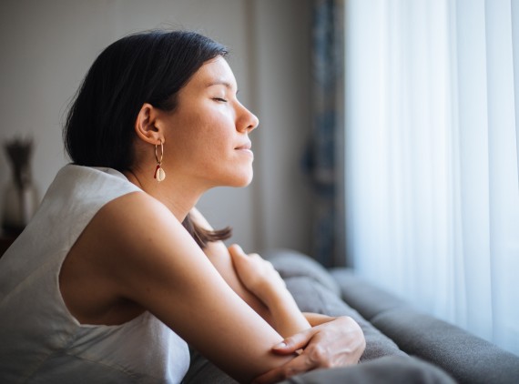 Young woman meditating
