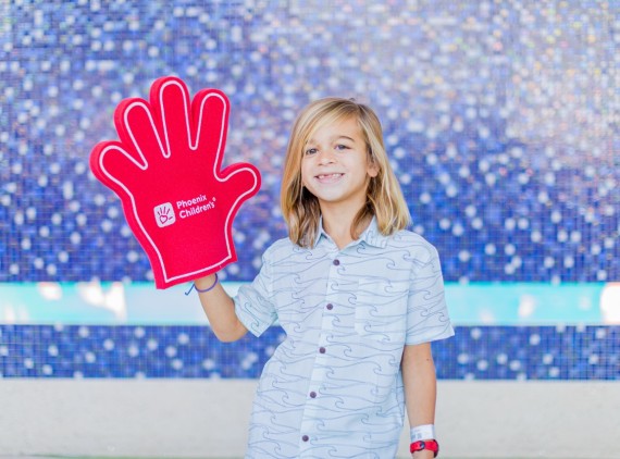 Bodhi smiling at Phoenix Children's