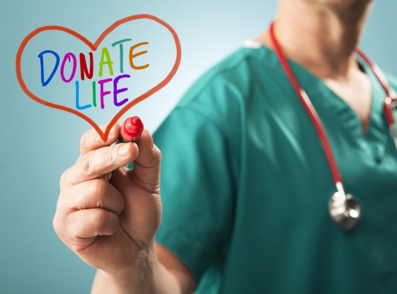 Heart drawn with Donate Life inside