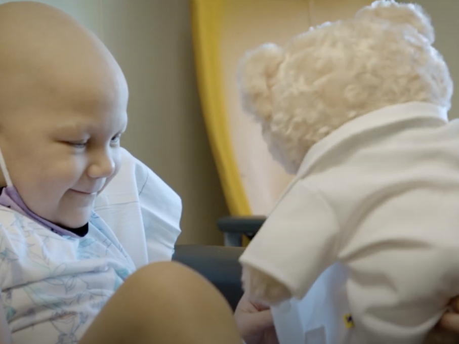 Child playing with toys