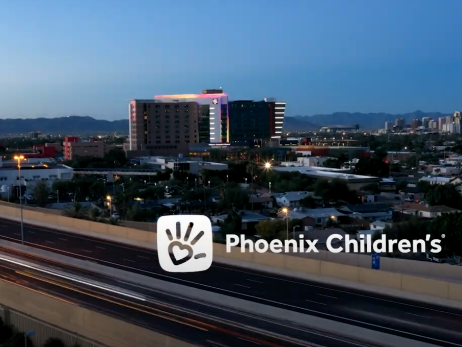 Phoenix Children's Hospital at night