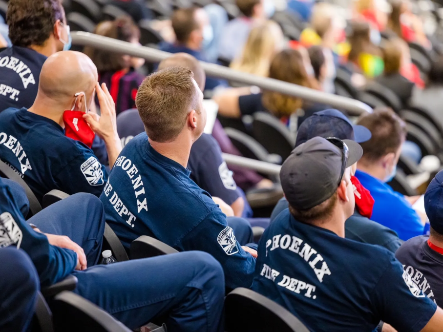 Phoenix firefighters attending EMS conference