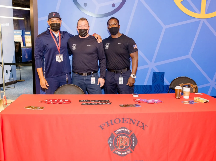 Phoenix Fire Department table at EMS conference