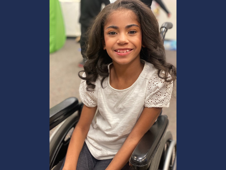 Girl smiling at camera