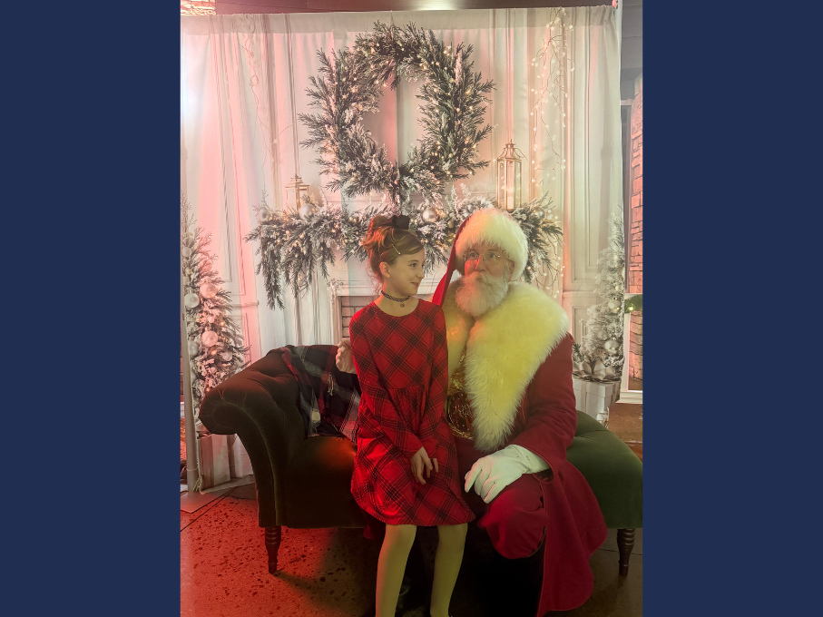 Girl with Santa
