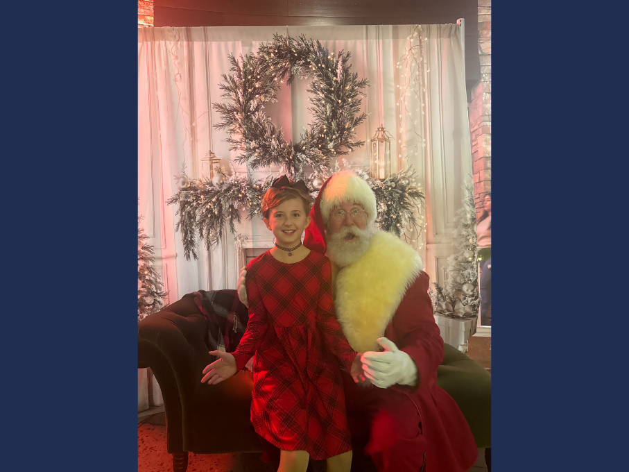 Girl with Santa