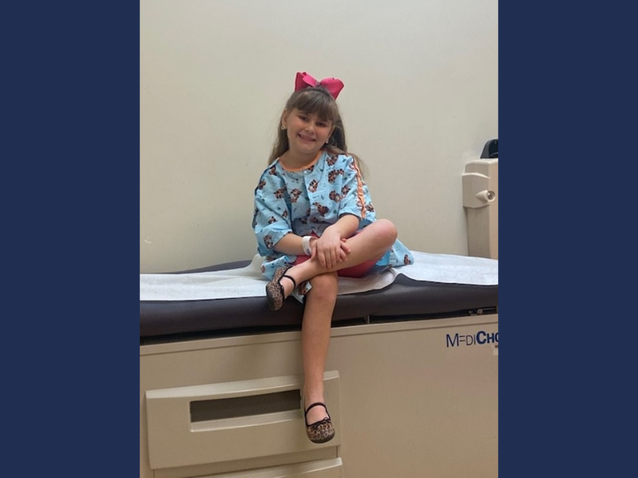 Girl in doctor's office