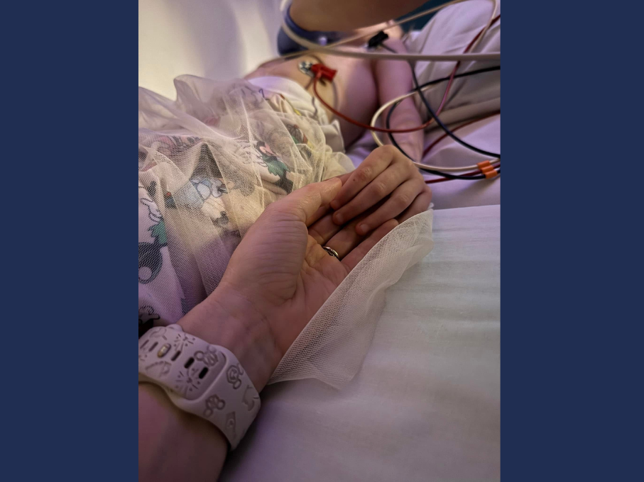 Parent and child's hands