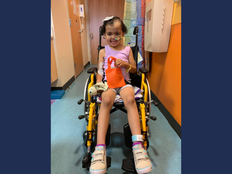 Child in wheelchair