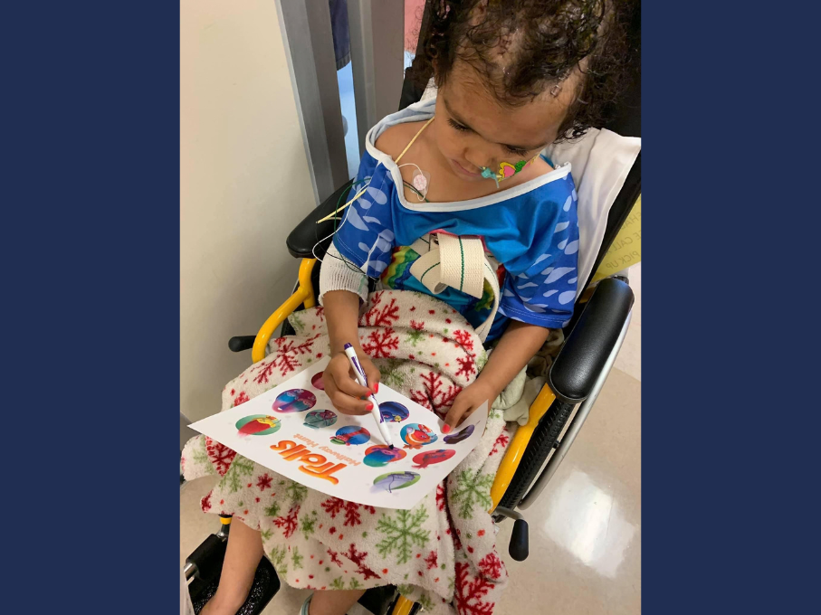 Child in wheelchair