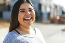 Smiling teen girl