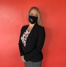 Masked employee