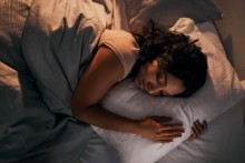 Woman sleeping in bed