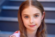 Girl looking straight at camera